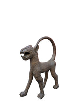 Load image into Gallery viewer, 2- Medium Royal Leopard of the Benin Kingdom – Ceremonial Lost-Wax Bronze Sculpture