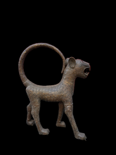 Load image into Gallery viewer, 2- Medium Couple Royal Leopard of the Benin Kingdom – Ceremonial Lost-Wax Bronze Sculpture