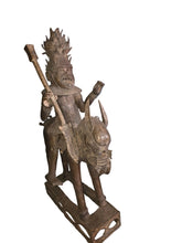 Load image into Gallery viewer, Medium Royal Warrior of the Benin Kingdom – Ceremonial Lost-Wax Bronze Sculpture
