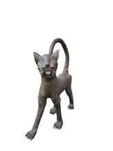 Load image into Gallery viewer, 1- Medium Royal Leopard of the Benin Kingdom – Ceremonial Lost-Wax Bronze Sculpture
