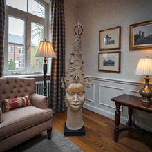 Загрузить изображение в средство просмотра галереи, Benin Royal Bronze Head with Monumental Ceremonial Headdress
