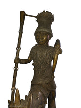 Загрузить изображение в средство просмотра галереи, Big Royal Horseman of the Benin Kingdom – Ceremonial Bronze Sculpture
