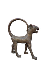 Load image into Gallery viewer, 2- Medium Royal Leopard of the Benin Kingdom – Ceremonial Lost-Wax Bronze Sculpture
