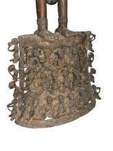 Load image into Gallery viewer, Bamoun Ritual Bronze Figure with Offering Bowl ( MEKANBA)
