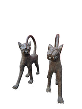 Load image into Gallery viewer, 1- Medium Couple Royal Leopard of the Benin Kingdom – Ceremonial Lost-Wax Bronze Sculpture
